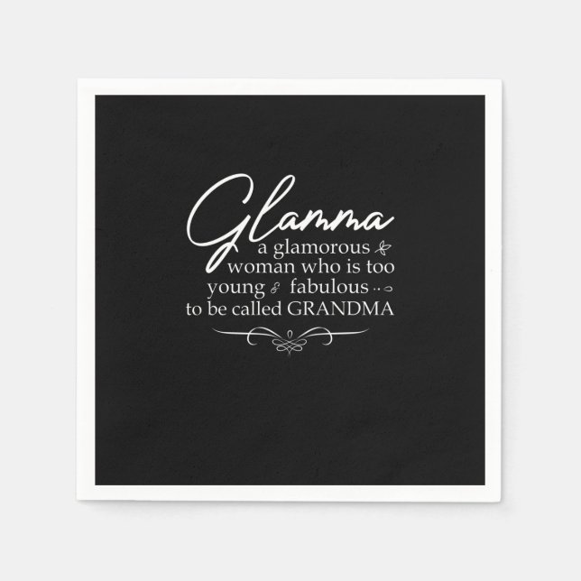 Glamma glamorous woman napkins (Front)