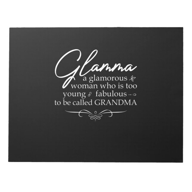 Glamma glamorous woman notepad (Front)