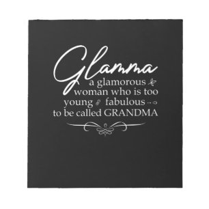 Glamma glamorous woman notepad