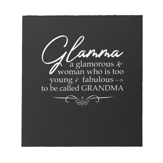 Glamma glamorous woman notepad (Front)