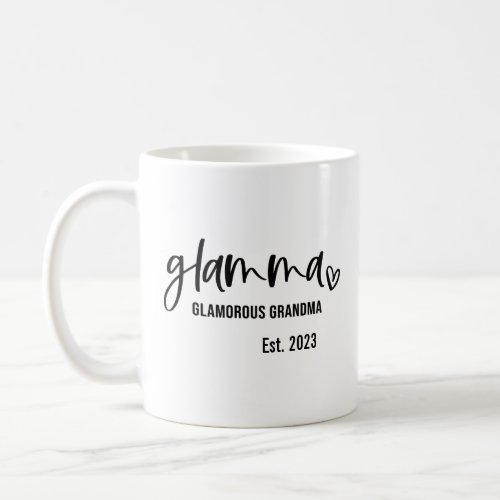 Glamma Glamourous Grandma Established 2023 Coffee Mug