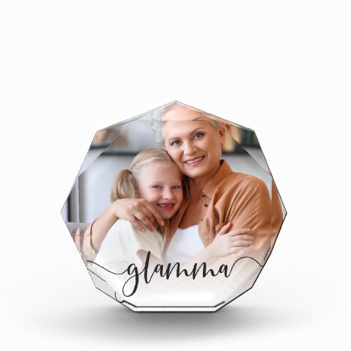 Glamma Grandma Script Overlay Photo Block