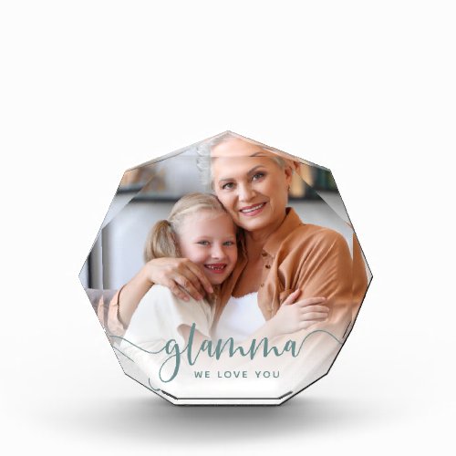 Glamma Grandma Script Overlay Photo Block