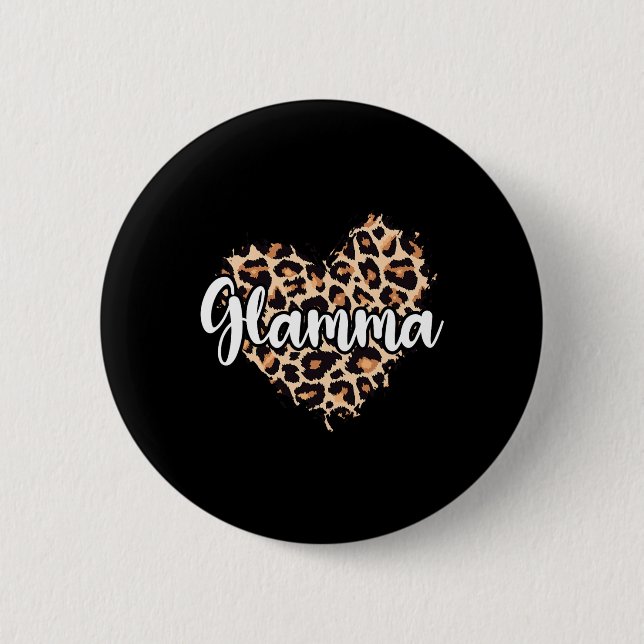Glamma Leopard  Button (Front)