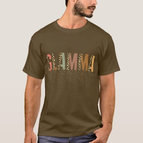 Glamma Leopard Design Mothers Day Mother Grandma M T_Shirt