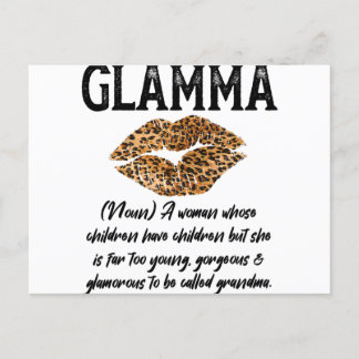 Glamma Leopard Lips Kiss- Glam-Ma Description- Mot Postcard