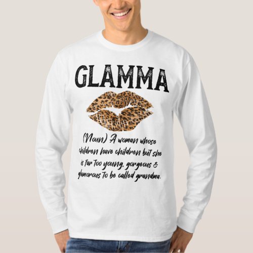 Glamma Leopard Lips Kiss_ Glam_Ma Description_ Mot T_Shirt