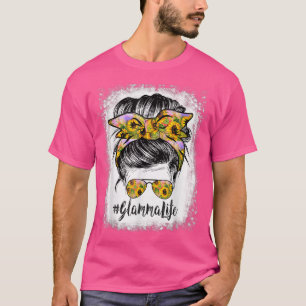 Glamma Life Bleached Glamma Life Sunflower Messy T-Shirt