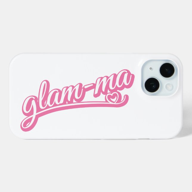 Glamma pink/white on white Case-Mate iPhone case (Back (Horizontal))