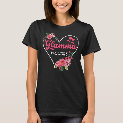 Glamma to Grandma 2023 Pregnancy Announcement T_Shirt