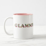 Glammy Floral Grandma Cute Mothers Day Two-Tone Coffee Mug
