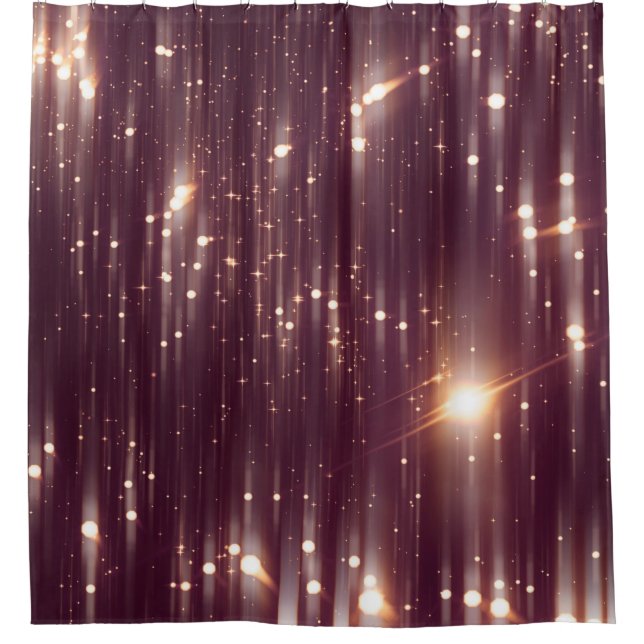 Glamor abstract pink lights with glitter shower curtain (Front)