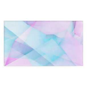 Glamor Background with Blue Purple Crystal Abstrac Name Tag