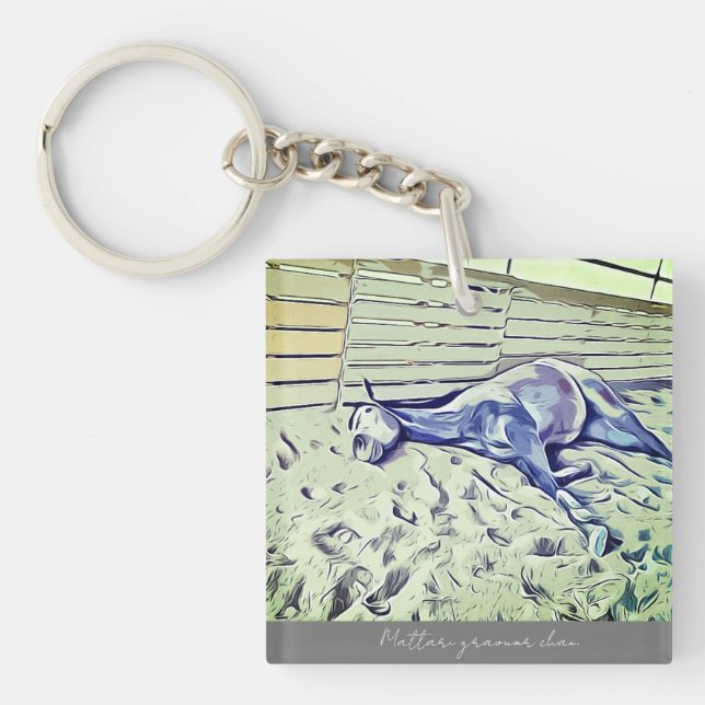 Glamor-Chan Illustrated Acrylic Keychain (Front)