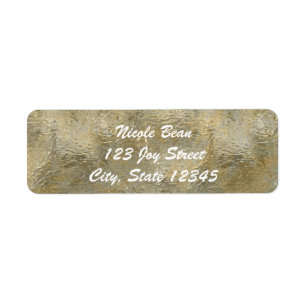 Glamor Chic Gold Faux Foil Invitation Label