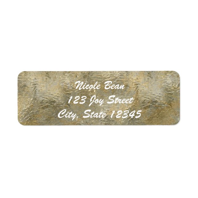Glamor Chic Gold Faux Foil Invitation Label (Front)