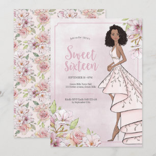 Glamor Girl Sweet Sixteen Birthday Invitation
