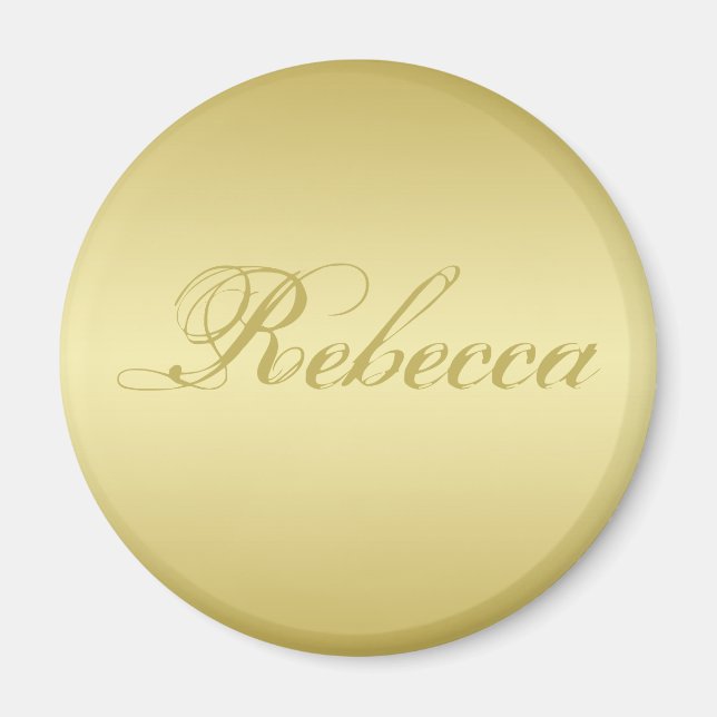 Glamor gold background Personalized Template Name Magnet (Front)