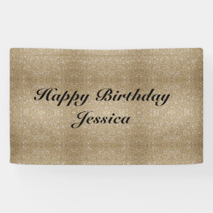 Glamor golden Glitz Bokeh lights gold glitter Banner