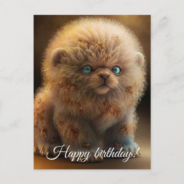 Glamor Puppy Lion.  Postcard (Front)