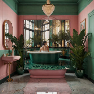 Glamorous 1920s vibes shower curtain