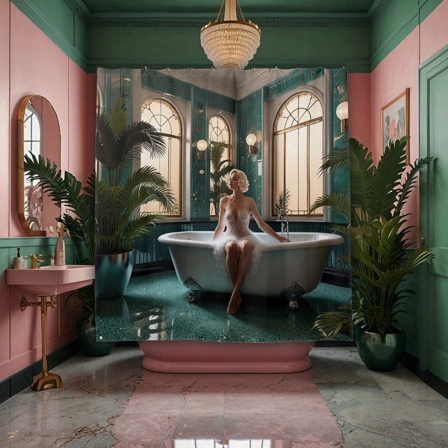 Glamorous 1920s vibes shower curtain (Creator Uploaded)
