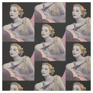 glamorous 1930s woman fabric