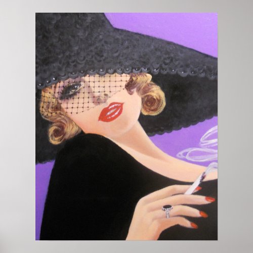 GLAMOROUS 40S ERA LADY POSTER