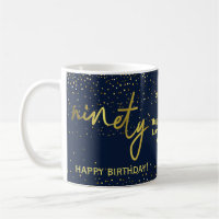 Glamorous 90th Birthday Navy Gold
