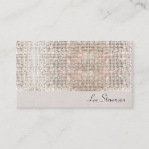 Glamorous and Glitzy Trendy FAUX Sparkly Sequins Business Card