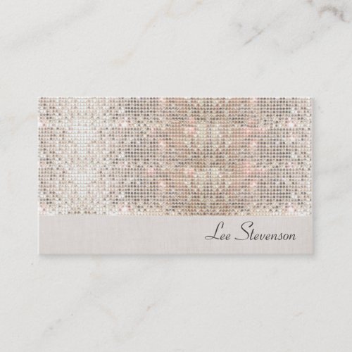 Fun Sparkly Sequins and Soft Linen Look No.2 Business Card