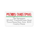 [ Thumbnail: Glamorous and Sophisticated "Merry Christmas" Label ]