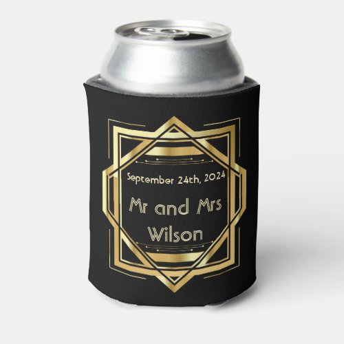 Glamorous Art Deco Vintage Wedding Can Cooler