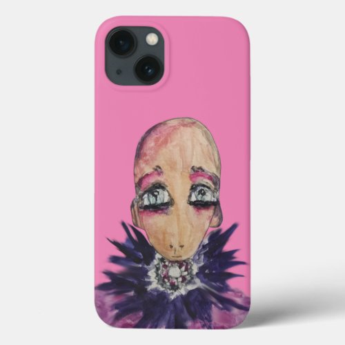 Glamorous baby in violet iPhone 13 case