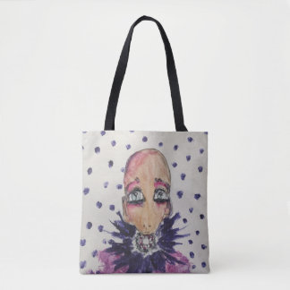 Glamorous baby in violet  tote bag