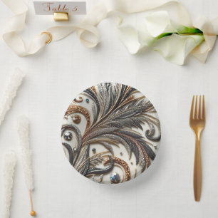 Glamorous Baroque Design with Gemstone Look Paper Bowls