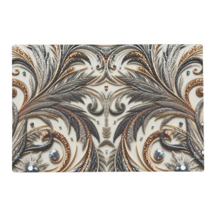Glamorous Baroque Design with Glitter & Gemstones Placemat