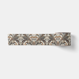 Glamorous Baroque Design with Glitter & Gemstones Satin Ribbon