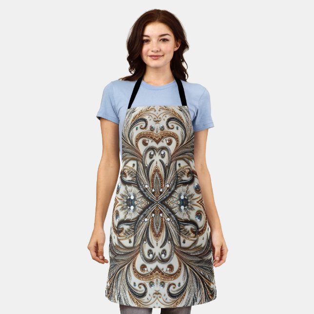 Glamorous Baroque with Glitter & Gemstones Apron (Worn)