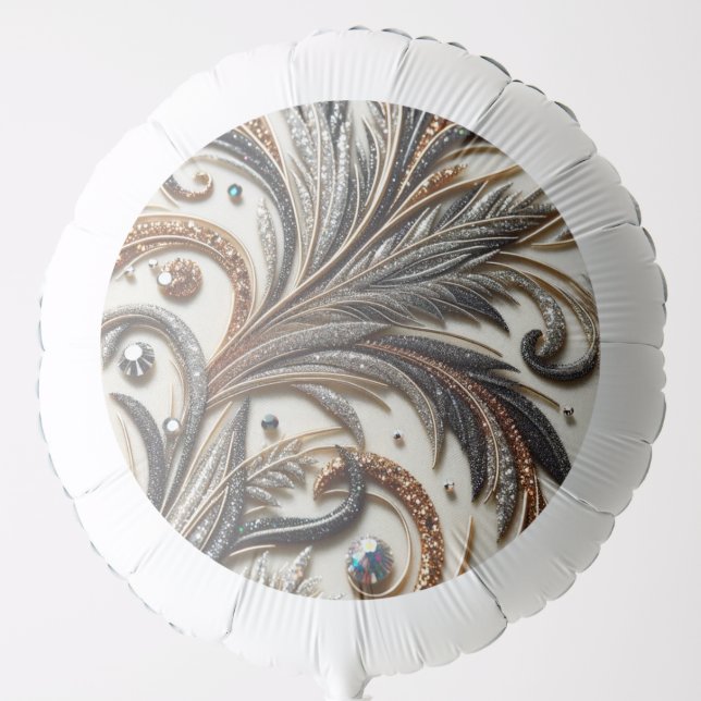 Glamorous Baroque with Glitter & Gemstones  Balloon (Front)