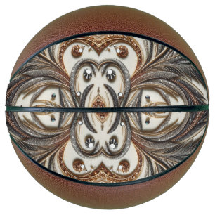Glamorous Baroque with Glitter & Gemstones Basketball