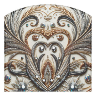 Glamorous Baroque with Glitter & Gemstones Door Sign