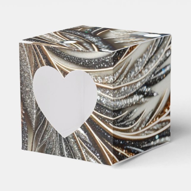 Glamorous Baroque with Glitter & Gemstones Favor Boxes (Front Side)