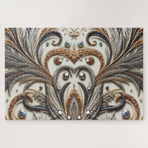Glamorous Baroque with Glitter & Gemstones  Jigsaw Puzzle