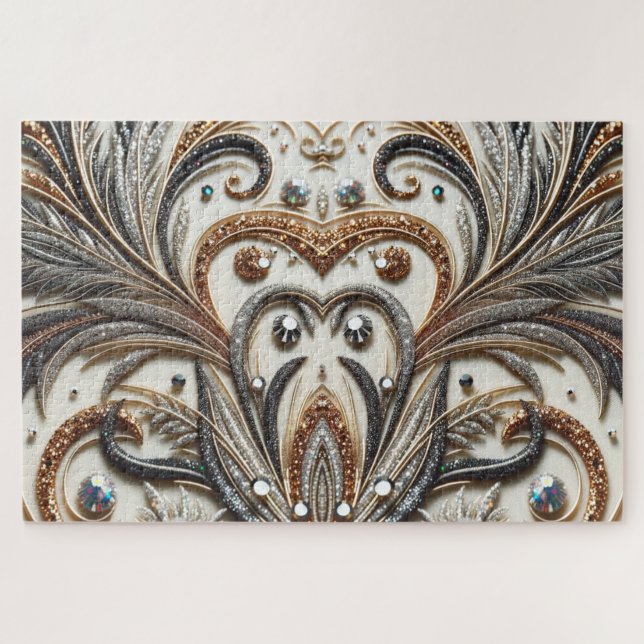 Glamorous Baroque with Glitter & Gemstones  Jigsaw Puzzle (Horizontal)
