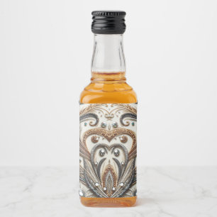 Glamorous Baroque with Glitter & Gemstones  Liquor Bottle Label