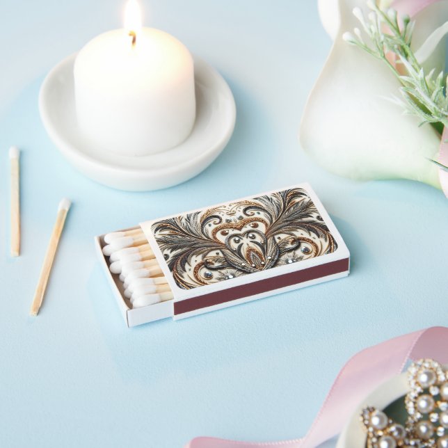 Glamorous Baroque with Glitter & Gemstones Matchboxes (Insitu)