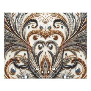 Glamorous Baroque with Glitter & Gemstones Photo Print