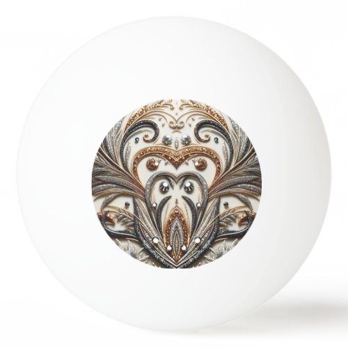 Glamorous Baroque with Glitter &amp; Gemstones  Ping Pong Ball