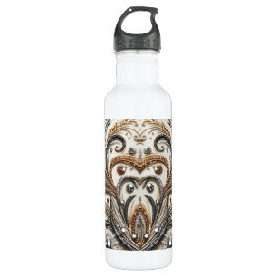 Glamorous Baroque with Glitter & Gemstones Stainless Steel Water Bottle